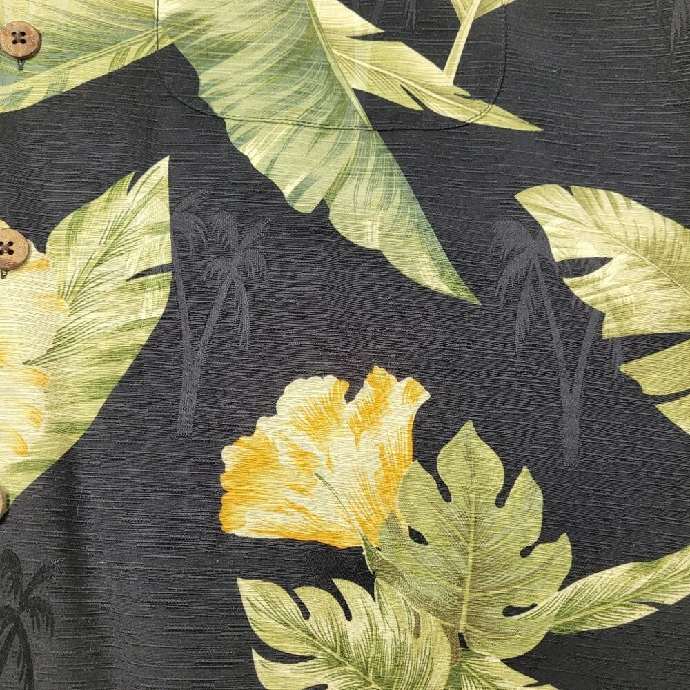 Platinum Tropical Floral Silk Shirt size Medium - Picture 9 of 13